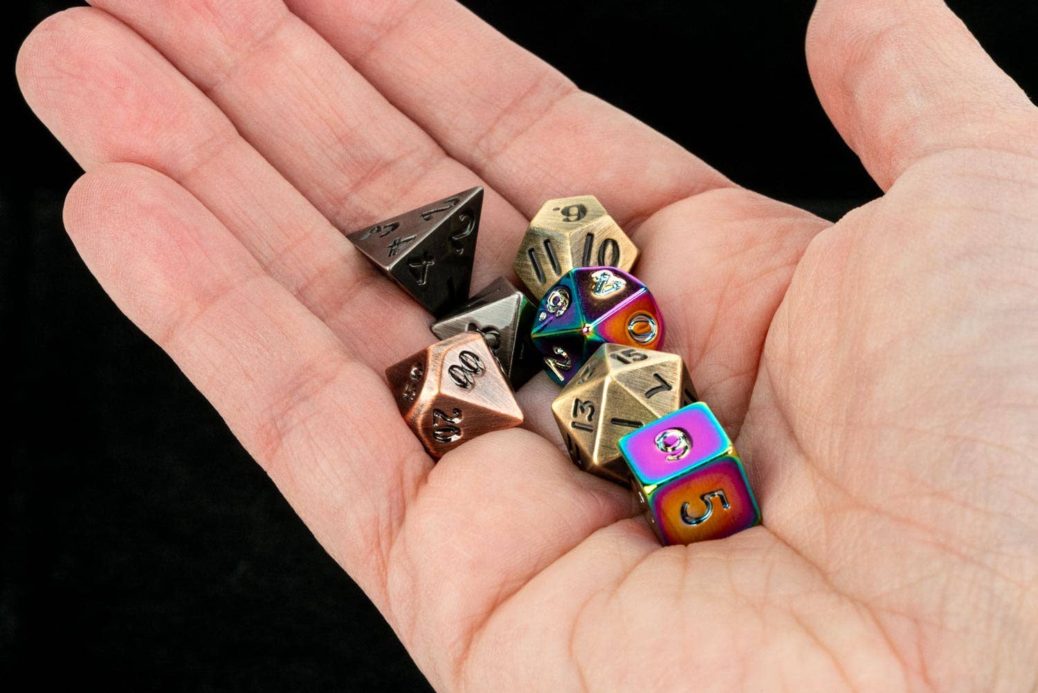 Mystery Misfit Mini Metal Polyhedral Dice Set - Image 3
